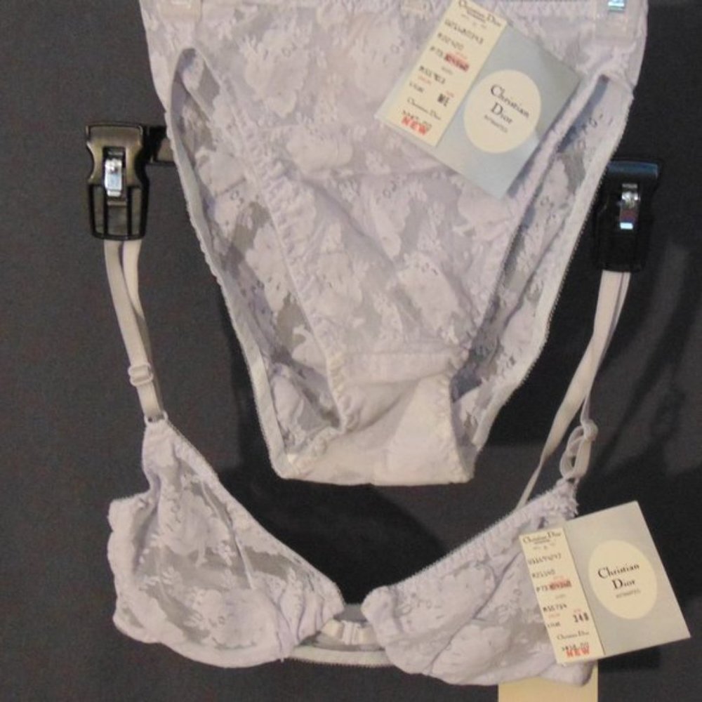 Lilac Christian Dior Intimates 34B Bra/Panty Set